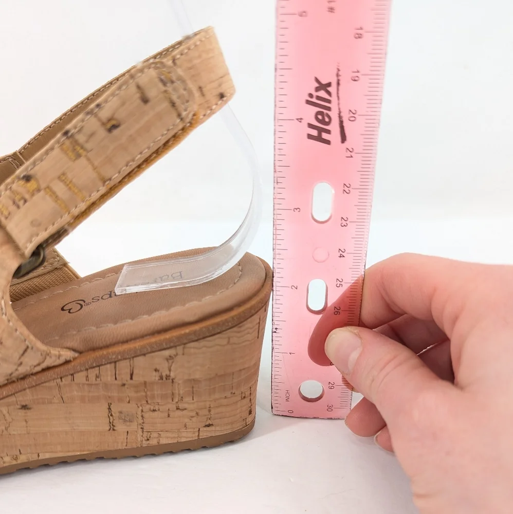 BareTraps Pearl Wedge Sandals Natural Cork Size 8 - Picture 9 of 9